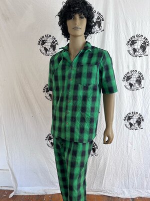 Bufflao Plaid Matching Set Shirt Pants 