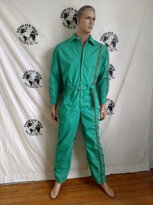 Mens Green with Stripe Jumpsuit M -L 40 