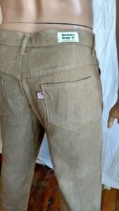 Hermans Hemp Tan Jeans  33" hand dyed