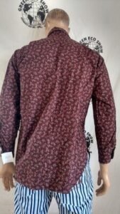 Mens Gaucho Shirt Flowers L USA  Saddle Pockets 