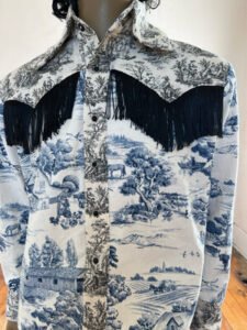 Mens Toile Western Shirt L by A Herman