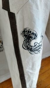 Endangered Species Canvas Pants Giraffe Stripe 32 X 34 Jelly fish