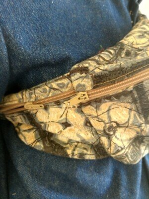 Barkcloth Belly Bag