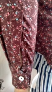 Mens Gaucho Shirt Flowers L USA  Saddle Pockets 
