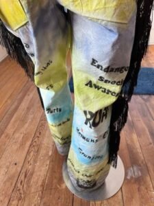 Mens Airbrushed Striped Fringe Pants  canvas 36 -37