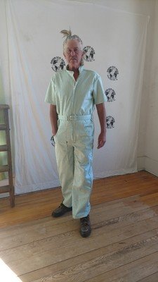 Green Striped Jumpsuit m to L 