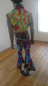 Mens Patchwork western Bells Jumpsuit  M