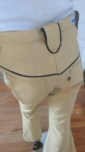 Mens Western Linen Suit Piped 42 zip up Moygashel