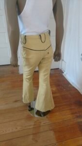 Mens Western Linen Suit Piped 42 zip up Moygashel