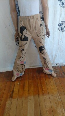 Mens Asian Graffiti Jeans 36