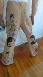 Mens Asian Graffiti Jeans 36