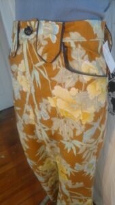 Mens Cowboy Pants Piped flowers 32