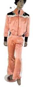 Mens Western Satin Suit Embroidered Fringe 42 