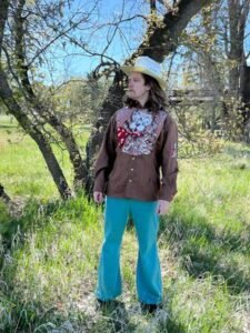 Moygasnel Linen Bib western Shirt Puppy Dog XL