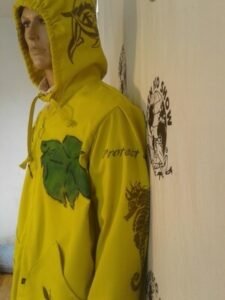 Mens Grafitti Jacket XL Yellow