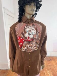 Moygasnel Linen Bib western Shirt Puppy Dog XL