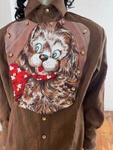 Moygasnel Linen Bib western Shirt Puppy Dog XL