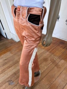 Mens Western Satin Suit Embroidered Fringe 42 