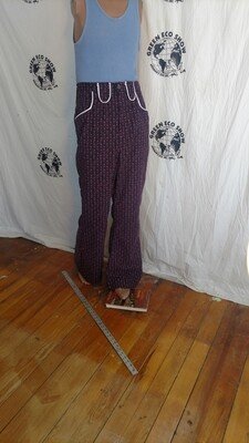 Mens Purple We4stern Pants 30 X 32 piped Bells