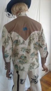 Mens Cowboy Shirt L Western USA