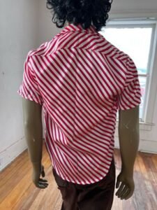 Barbershop Striped Satin Shirt L