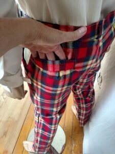 Mens Plaid Flannel Pants suit style  34 x 31
