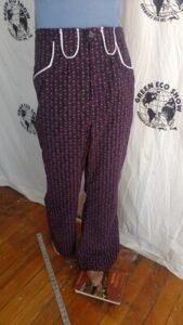 Mens Purple We4stern Pants 30  X 32  piped Bells