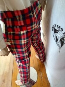 Mens Plaid Flannel Pants suit style  34 x 31