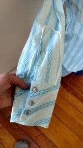 Mens Cowboy Shirt Piped Pearl Snaps M USA