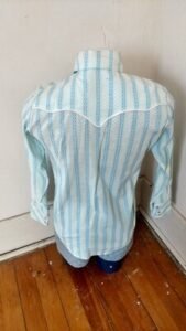 Mens Cowboy Shirt Piped Pearl Snaps M USA