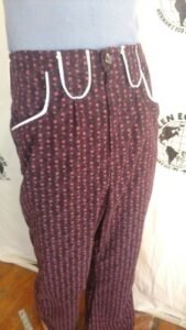 Mens Purple We4stern Pants 30  X 32  piped Bells