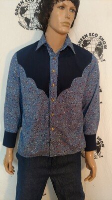 Cowboy Western Shirt original details Rayon M Hermans 