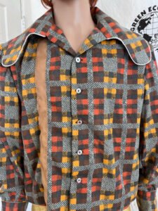 Men's Cowboy Big Collar Shirt L 
