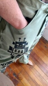 Mens Green Robot Jeans Bells