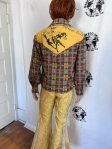 Men's Cowboy Big Collar Shirt L 