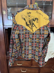 Men's Cowboy Big Collar Shirt L 