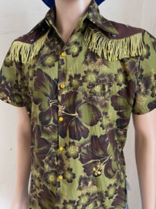 Cowboy Hawaiian Shirt w Bells Pants S 30" 