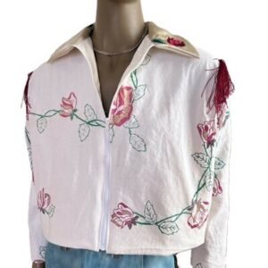 Mens Painted Roses Western Jacket XL