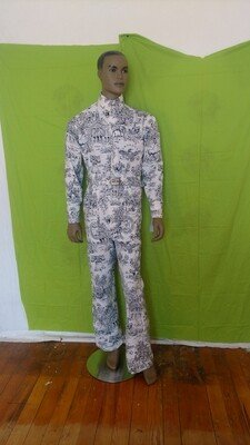 Mens Patriot American Revolution 1776 Jumpsuit S Toile