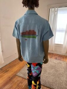 Hermans Hemp Cargo Ship Shirt XL Hand dyed