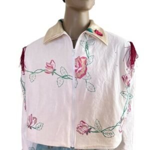 Mens Painted Roses Western Jacket XL