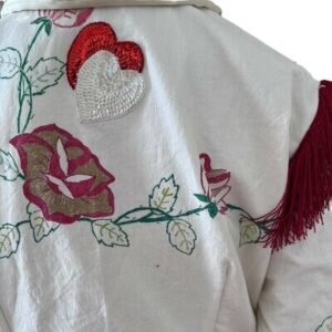 Mens Painted Roses Western Jacket XL