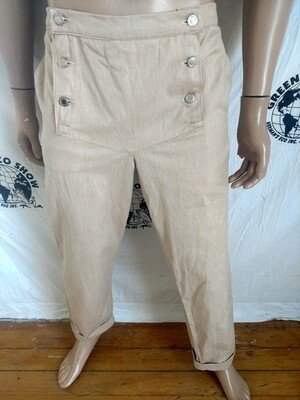 Hermans Eco Nat Color Organic Cotton  Sailor Pants  34 X 32