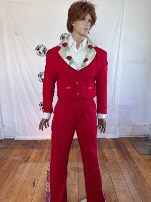 Mens Western Suit Vaquero Roses Crepe 42