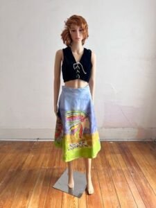 Painted Western Skirt w 28" 