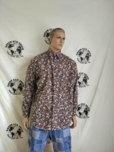 Mens Shirt  L/S Cotton  Vaquero L Flowers