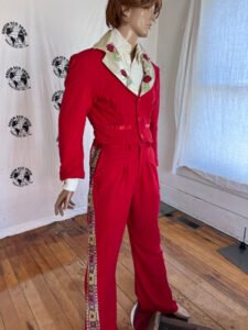 Mens Western Suit Vaquero Roses Crepe 42