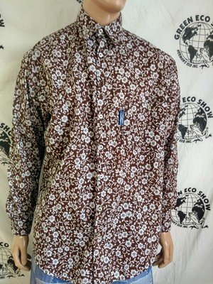Mens Shirt  L/S Cotton  Vaquero L Flowers
