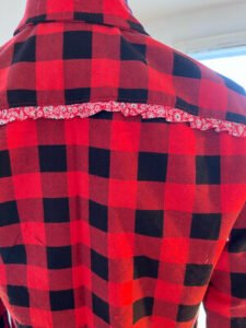 Mens Ruffled Buffalo Plaid Shirt xL
