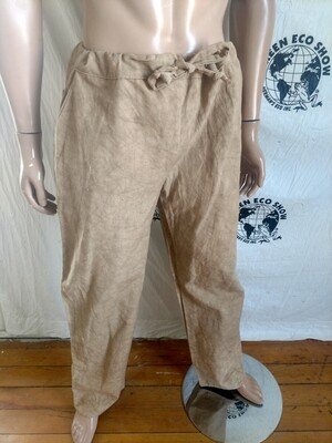 Mens  Hermans Eco Organic Cotton Tan yoga pants L x 35